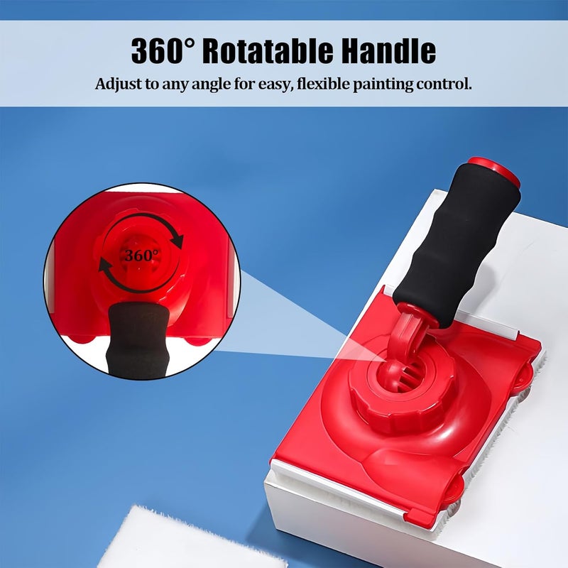 Bolsdoic Paint Edge Trimmer Plus 2 Replace Pads, Paint Pad Applicator, Corner Walls and Ceilings Pad Painter, Edge Painting Tool with Painter's Pad Refills for Baseboards, Windows, Doors - Image 5